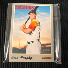 (10) 2019 TOPPS HERITAGE MINORS #58 SEAN MURPHY LOT  ATHLETICS PROSPECT