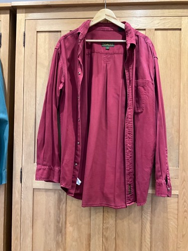 Timberland Vintage Burgundy long sleeved shirt. Large, 23” across shoulders. - Picture 3 of 8