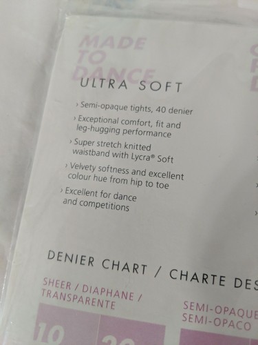 Woman's Ballerina Dance Tights ultra soft tights 40 denier size large - Picture 5 of 10