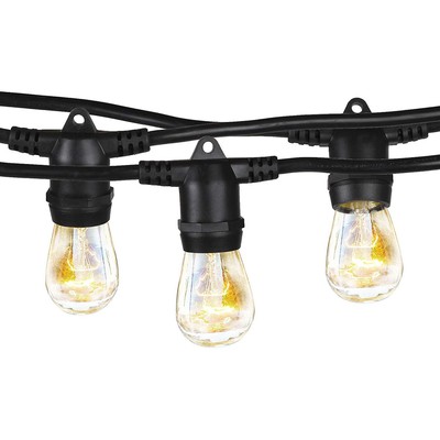 48Ft Outdoor Commercial Grade Globe String Lights Patio Vintage