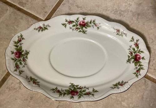 Barco de colección JOHANN HAVILAND musgo rosa salsa debajo del plato SOLO - Imagen 1 de 2