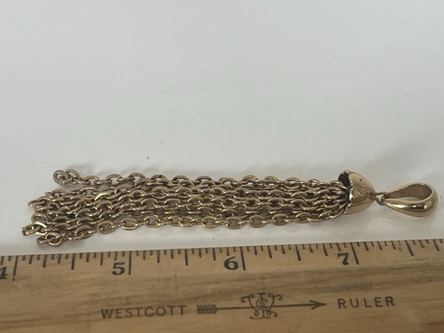MONET ? Frangia nappa tono oro vintage da attaccare a catena o bracciale - Foto 3 di 3