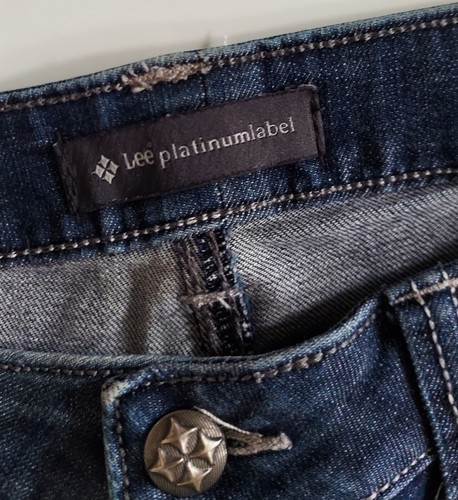 Lee Platinum Label Midrise Barely Bootcut Blue Denim Jeans Size 14M - Picture 7 of 9