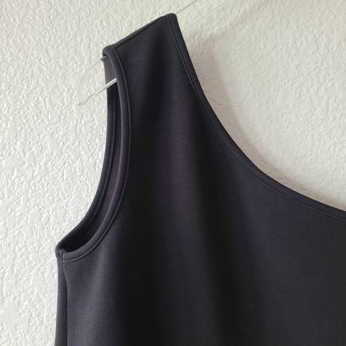 COS One Shoulder Kleid Gr. XS Baumwollmischung Knielang Modern Zeitlos Minimalistisch - Bild 3 von 12