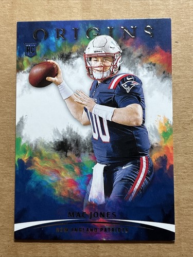 Mac Jones RC 2021 Panini Origins Blue Jersey Variation Football Card. Patriots