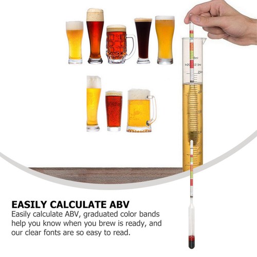 1PZ Misuratore di Zucchero Idrometro Vetro Borosilicato Moonshine Ancora Gravità Specifica - Foto 4 di 12
