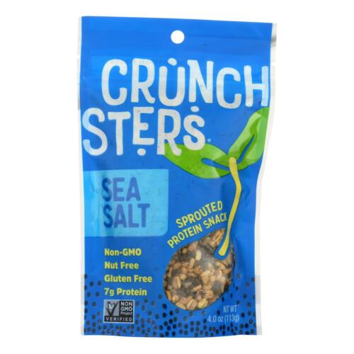 Crunchsters - Sprouted Protein Snack - Sea Salt - Case of 6 - 4 oz. - Afbeelding 1 van 2