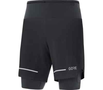Gore Wear Ultimate 2 in 1 Shorts Herren Black Laufshorts kurze Laufhose Schwarz