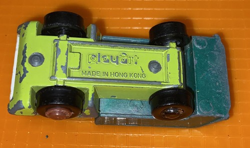 Vintage Playart Kipper LKW Hong Kong selten original alter Auto Muldenkipper Lime Grn - Bild 7 von 7