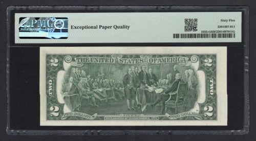 United States-Federal Reserve 2 Dollars 1976 Fr#1935-G (GA Block) UNC Grade 65 - Picture 2 of 2
