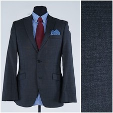 Mens Grey Blazer 40R UK Size POLICKE Wool Sport Coat Jacket