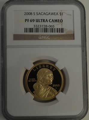 2008-S SACAGAWEA DOLLAR NGC PF69 ULTRA CAMEO