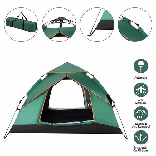 3-4 Person Pop Up Tents Waterproof Windproof Instant Tent for Camping Hiking US - Picture 12 of 13
