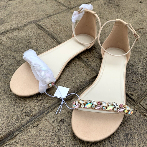 dB Studio Halston David’s Damen-Sandalen mit Schmucksteinen Brautjungfer Größe 10