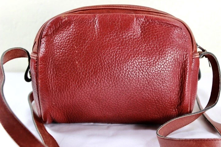 CHRISTIAN DIOR Vintage Red Leather Crossbody Small Hand Bag Sling Bag,  France