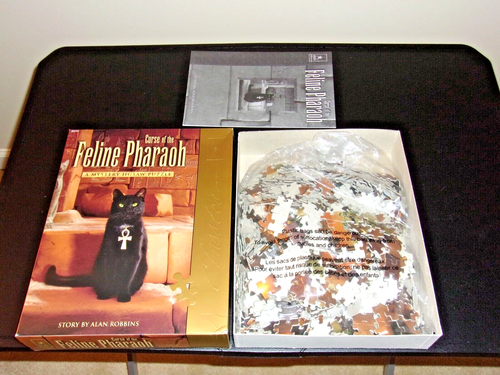 Bepuzzled Classics CURSE OF THE FELINE PHARAOH 1,000 Piece Mystery Jigsaw Puzzle - Picture 2 of 7