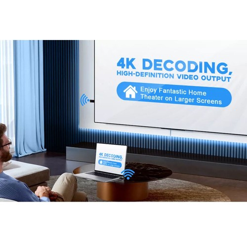 Wireless HDMI Transmitter Receiver, Adapter 4K,1080P 60HZ HDMI Wireless Extender - Picture 4 of 12