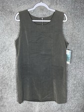 Relativity Dress Womens Size XL Gray Lyocell Sleeveless Patch Pockets NWT