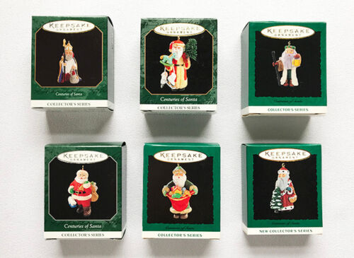 Lot: 6 Jahrhunderte Weihnachtsmann ~ Komplettsatz ~ Punze Miniatur Ornament - Bild 2 von 3