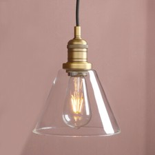 Modern Vintage Industrial Kitchen Pendant Light Glass Shade Hanging Ceiling Lamp