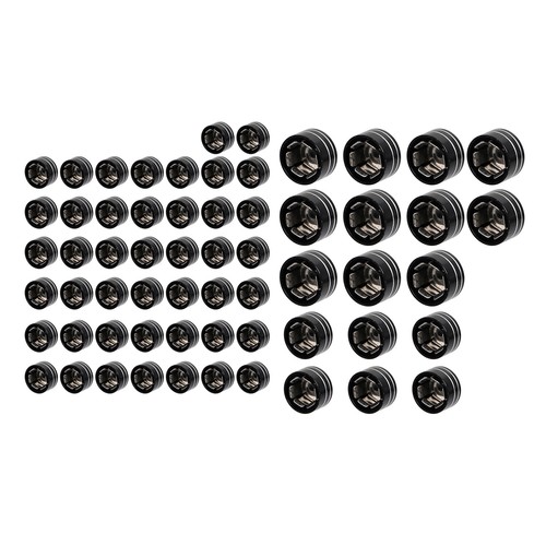 Black Cut Engine Bolt Caps Covers For Harley Electra Road Glide King FLTR FLHR - Picture 8 of 10