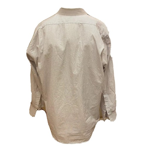 Men's Burberrys of London Brown & White Striped Dress Shirt Size 16.5 / 33 - Picture 6 of 7