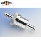 Motorcycle Chrome Fuel Filter with Screen For 1/4" Line