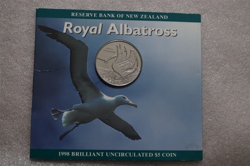 🧠🇳🇿 NEW ZEALAND 5 DOLLARS 1998 ROYAL ALBATROSS SCARCE B63 #573