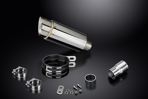 Royal Enfield Himalayan 2017-2024 Kit de silenciador de escape redondo de acero inoxidable de 8" deslizable - Imagen 3 de 5