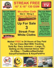 Streak Free MicroFiber Cleaning Cloths 3 Pack FREE Shipping! Made in Germany! 