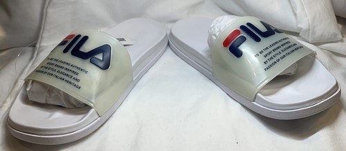 New Fila Women's Size 8 Drifter Lux Clear Slide White Sandal Slides - Picture 12 of 14