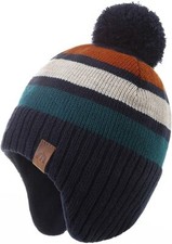 AHAHA Boys Winter Hat Baby Beanies w/Earflap Upgrade Fleece-Lined Skiing Toddler