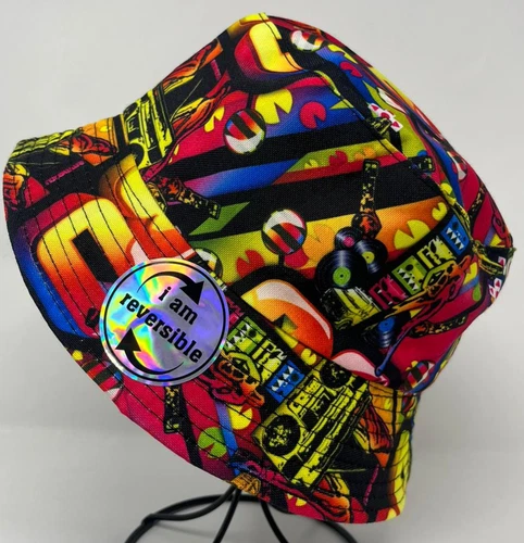 Sombrero de cubo vintage de los años 80 | Ropa de calle unisex retro de hip-hop