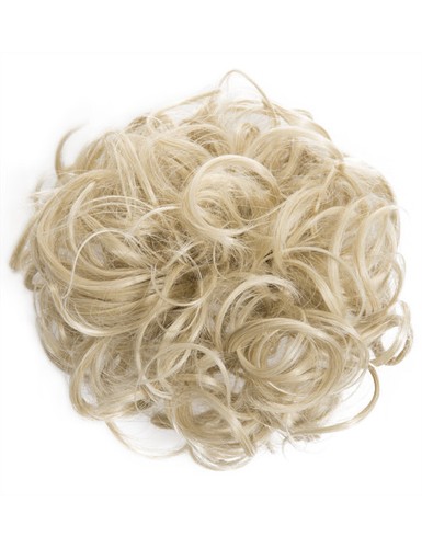Koko Large Hair Scrunchie Curly Or Wavy Messy Bun Natural Blonde Shades Various - Picture 38 of 48