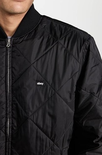 OBEY KHARMA Men's Quilted Jacket - Black - Size Large - NWT LAST ONE LEFT - Picture 5 of 5