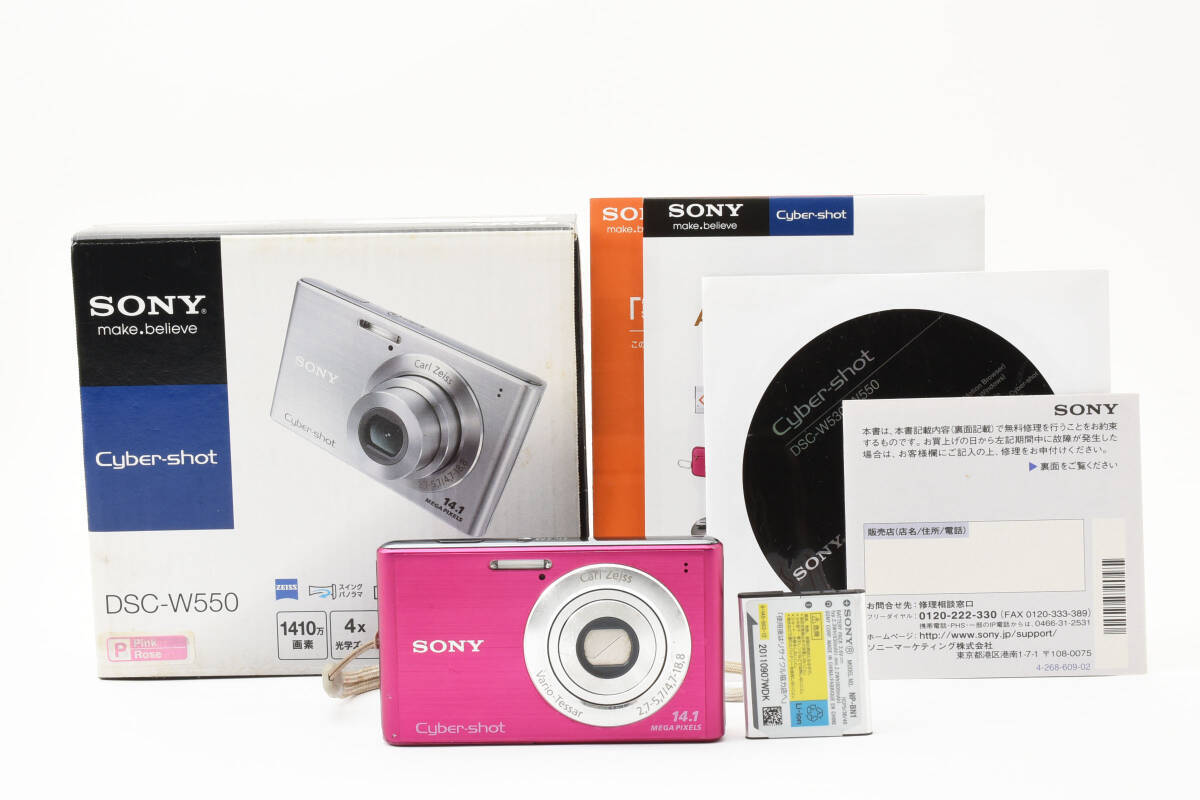 SONY Digital Camera DSC-W550 Pink Cyber Shot 4.0x Optical