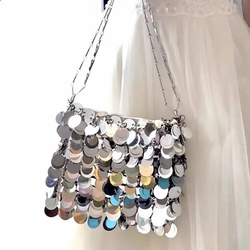Sequins Handbags Silver Bag Women Small Tote Bag Bling Bling Fashion Lady Buc... - Picture 5 of 14