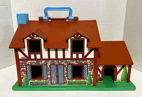 Fisher Price Little People Play Family Brown Tudor House w/ Nursery 1986 - Picture 2 of 9