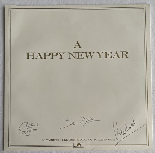 ABBA -Happy New Year- Ultra Rare Dutch 1-Sided 7” Promo In Unique Sleeve (Vinyl) - Afbeelding 2 van 4