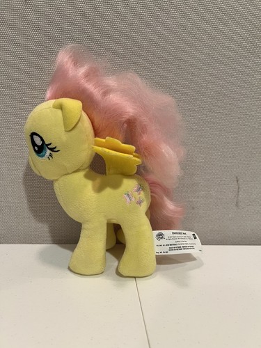 My Little Pony FLUTTERSHY TY 7" Yellow Stuffed Plush Pink Hair - Picture 2 of 3