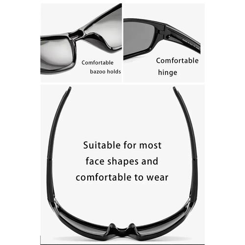 Sports Polarized Sunglasses for Men Lightweight Night Vision Male Shade Cyclings - Picture 4 of 26