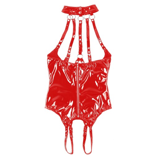 DE women's wetlook sexy mini dress party dress patent leather dress lingerie underwear - Picture 53 of 63