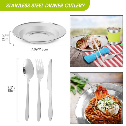 39pcs Camping Cookware Mess Kit Nonstick Large Size Hanging Pot Pan Kettle With - Imagen 6 de 8