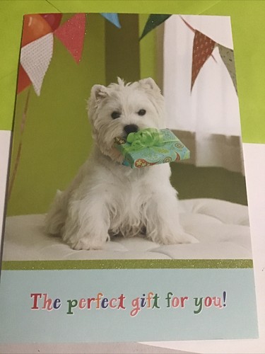 Happy Birthday Religious Cute Dog Terrier Blessed God’s Goodness Greeting Card - Picture 2 of 6