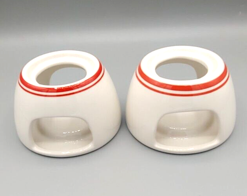 Crate & Barrel Ceramic 5 3/4" Lobster Crab Tealight Butter Warmer Bowl Set of 2 - Picture 5 of 12