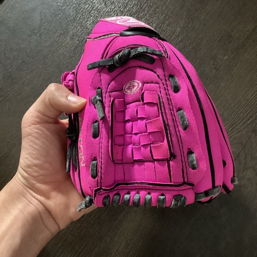 Easton Black Magic 9” Pattern ETX 9N Left Hand Baseball Glove PINK - Picture 5 of 7