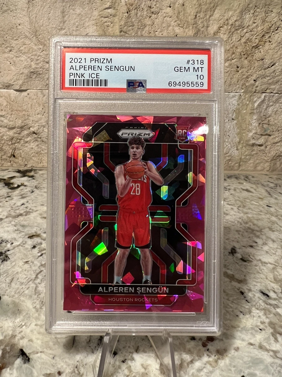 Panini Prizm 21-22 Alperen Sengun Pink Ice RC No. 318 PSA 10