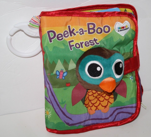 Lamaze Baby Peek-A-Boo Forest Bird Soft Cloth Crinkle Book 7" Sensory Toy TOMY - Picture 3 of 13