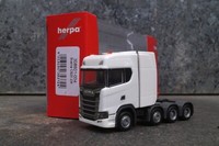 Herpa - Scania CS20 Hochdach Schwerlastzugmaschine 4Achs (8X4), Weiß