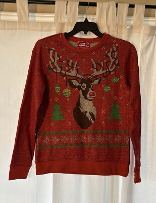 Hybrid Apparel Women s Size XL Rudolph Christmas Sweater New And Nice